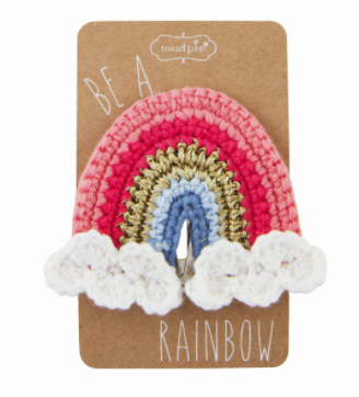Rainbow Crochet Hair Clips
