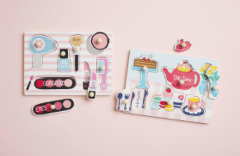 Make-Up & Tea Party Knob Puzzles