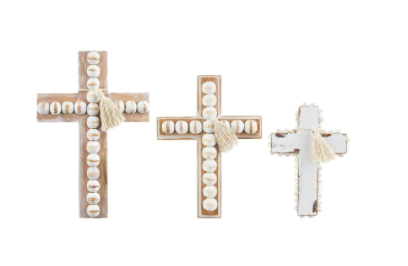 Distressed Beaded Crosses