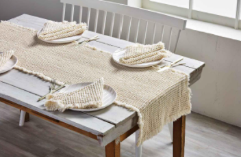 Cream table discount runner