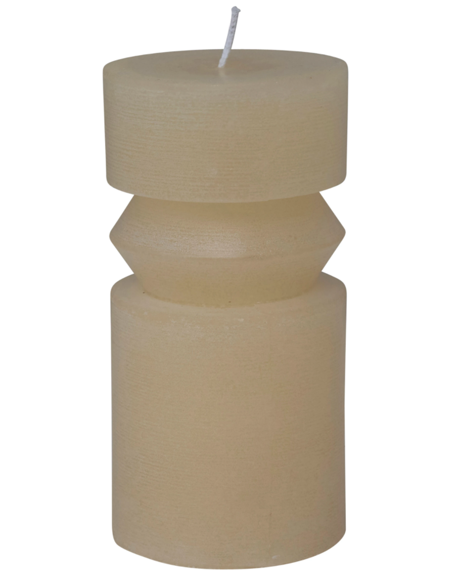 Cream Totem Pillar Candle