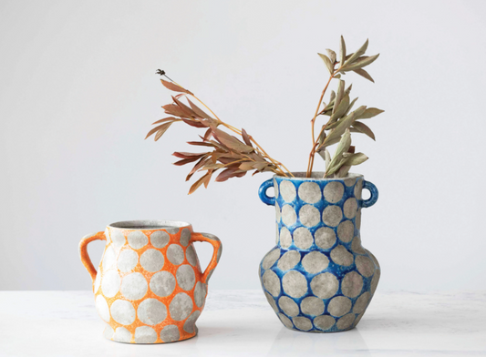 Wax Relief Dot Vessels with Handles