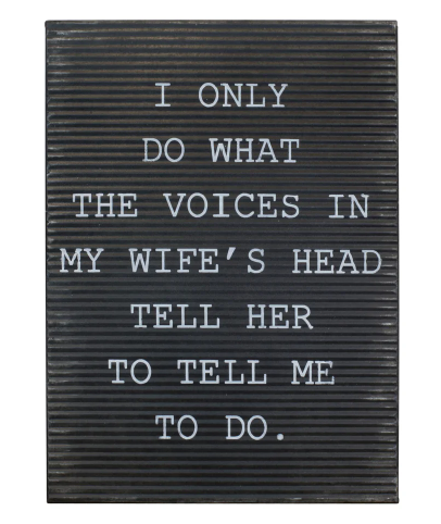Wife's Voices Sign