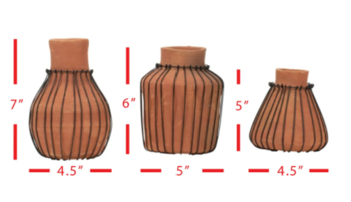Terra-Cotta Bud Vases