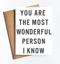 Wonderful Person I Know Card