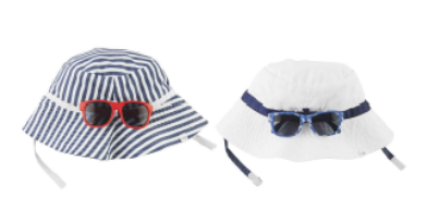 Striped Hat & Sunglasses Set