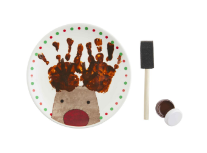 Reindeer Handprint Plate Set