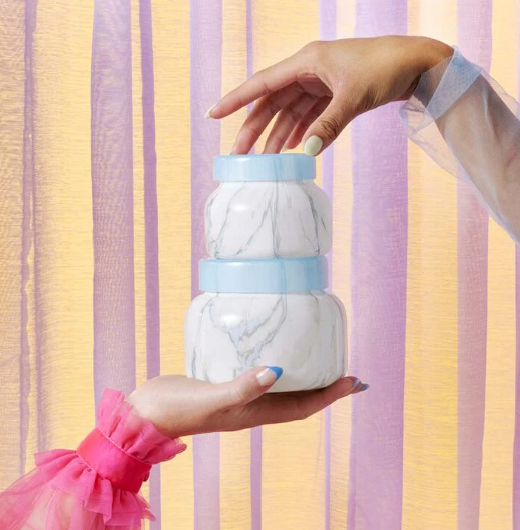 Capri Blue Blue Jean Modern Marble Petite Jar