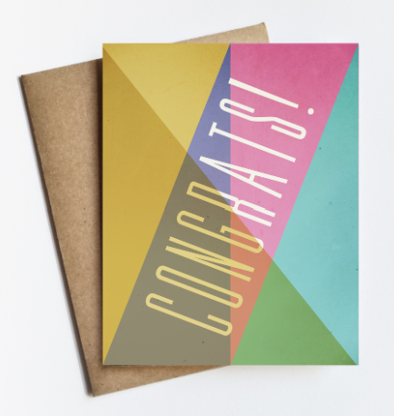 Geo Congrats Card