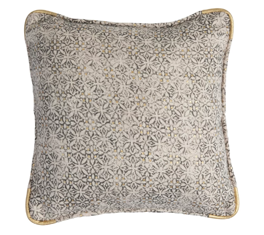 Distressed Mandala Print Pillow