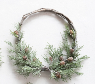 Faux Jack Pine Wreaths