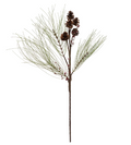 Faux Long Needle Pine Greenery with Pinecones