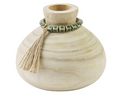 Ceramic Bead Wooden Vases