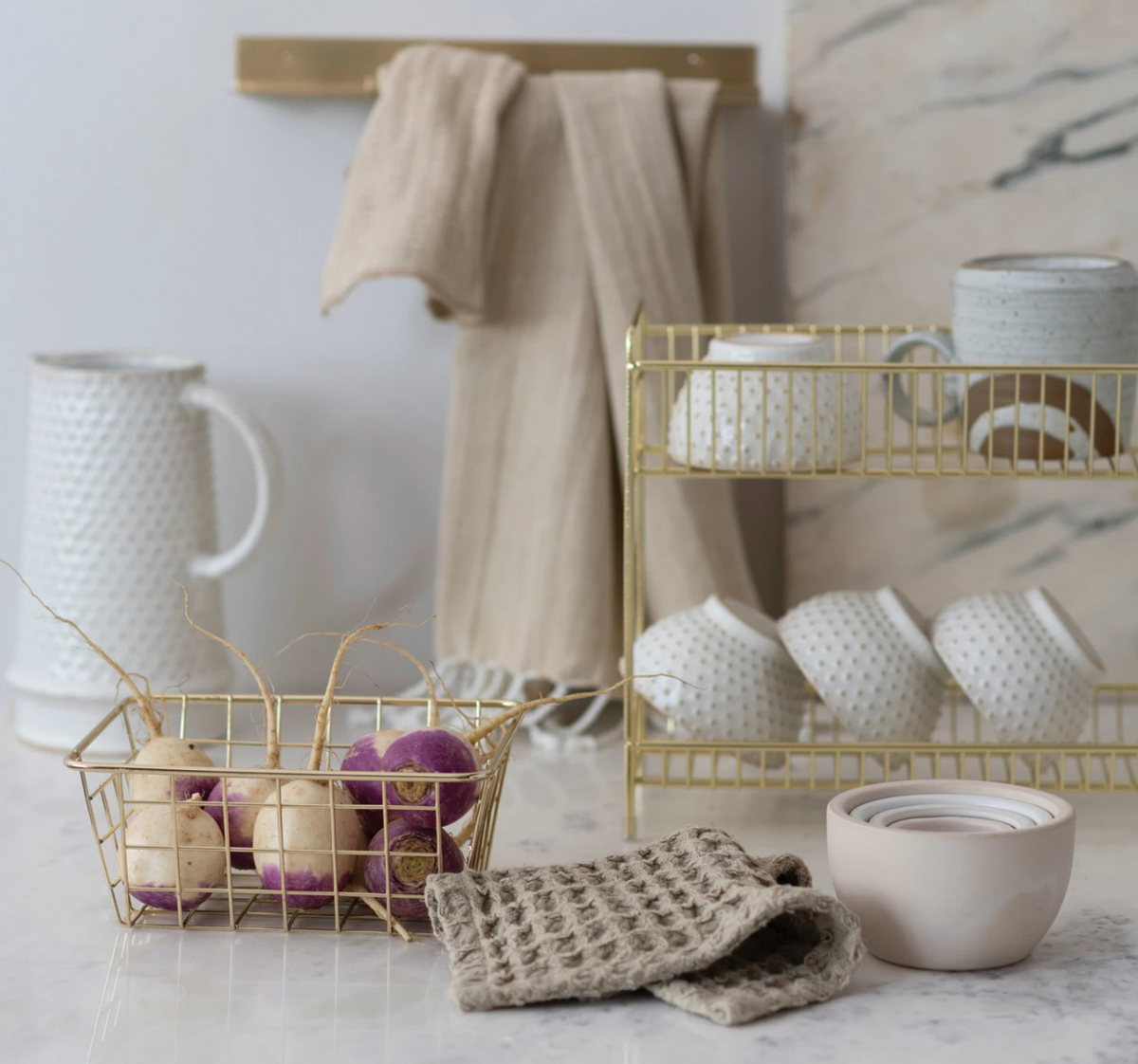 Gold Metal Dish Drainer