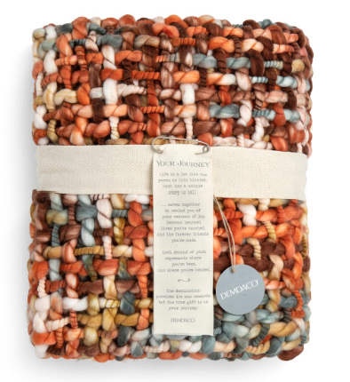 Terra-Cotta Woven Throw Blanket