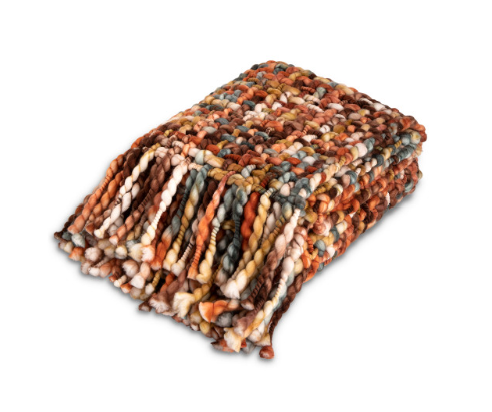 Terra-Cotta Woven Throw Blanket