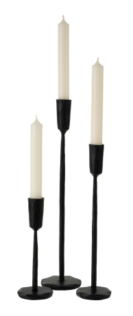 Luna Forged Candlesticks, Black