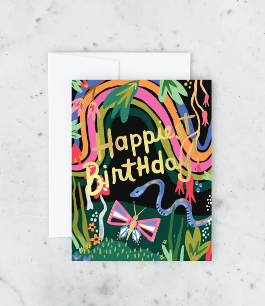 Rainbow Garden Birthday Card