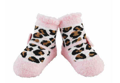 Leopard & Pink Socks