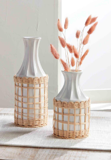 Woven Wrapped Vases