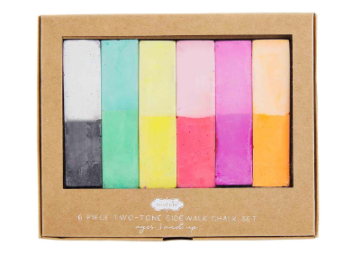 Color-Block Rainbow Chalk Set