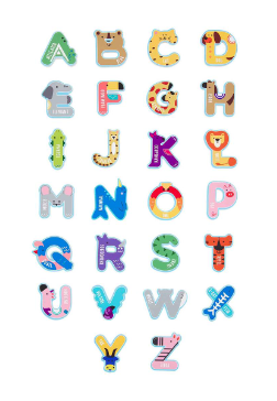 Alphabet Bath Stickable Set