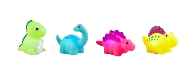 Dino Light-Up Bath Toy Set
