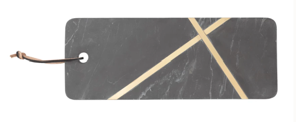 Black Marble & Brass Inlay Board