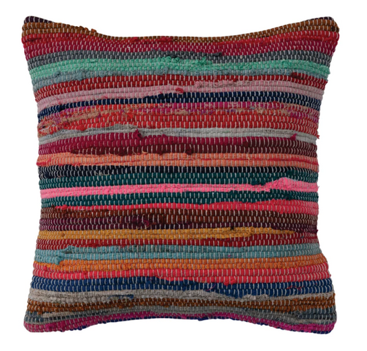 Recycled Chindi Pillow