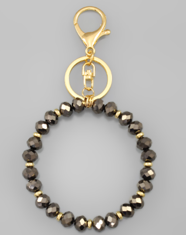 10mm Bead Key Ring Bracelet