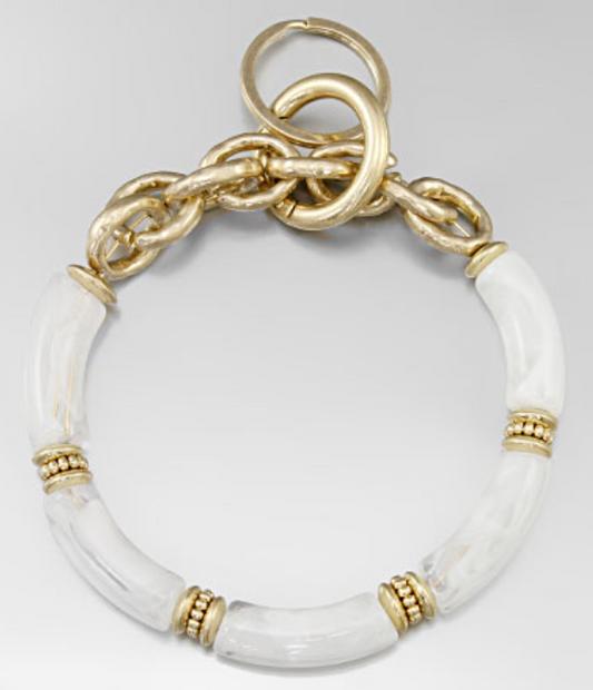 Acrylic Bar & Chain Key Ring