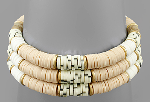 Multi Color Rubber Bead Bracelet