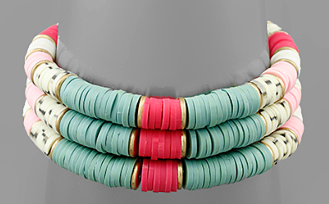 Multi Color Rubber Bead Bracelet