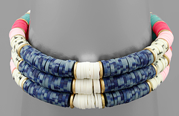 Multi Color Rubber Bead Bracelet