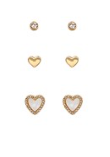 MAMA & Druzy Heart Earrings Set