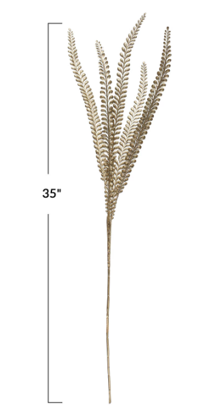 Gold Fern Frond Spray