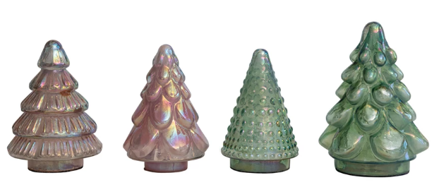 Iridescent Mercury Glass Trees