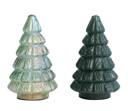 Iridescent Mercury Glass Trees