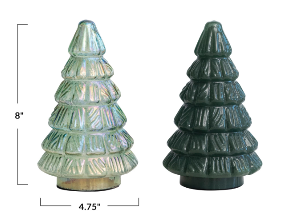 Iridescent Mercury Glass Trees