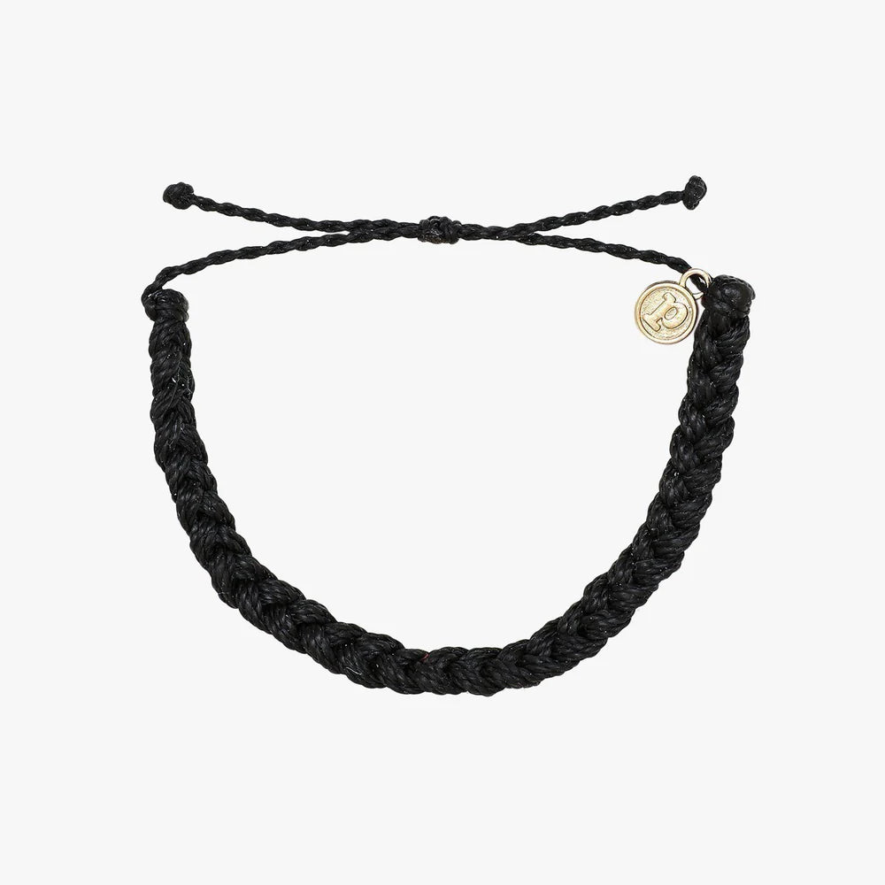 Solid Black Braided Bracelet