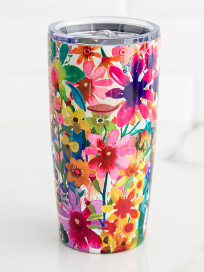 Watercolor Floral Tumbler
