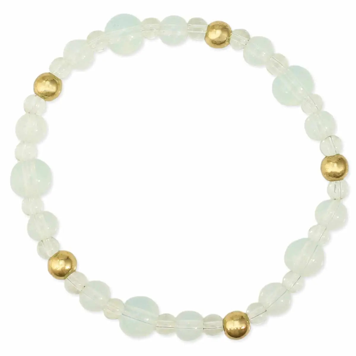 Opalite Bead Stretch Bracelet