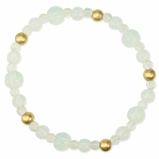 Opalite Bead Stretch Bracelet