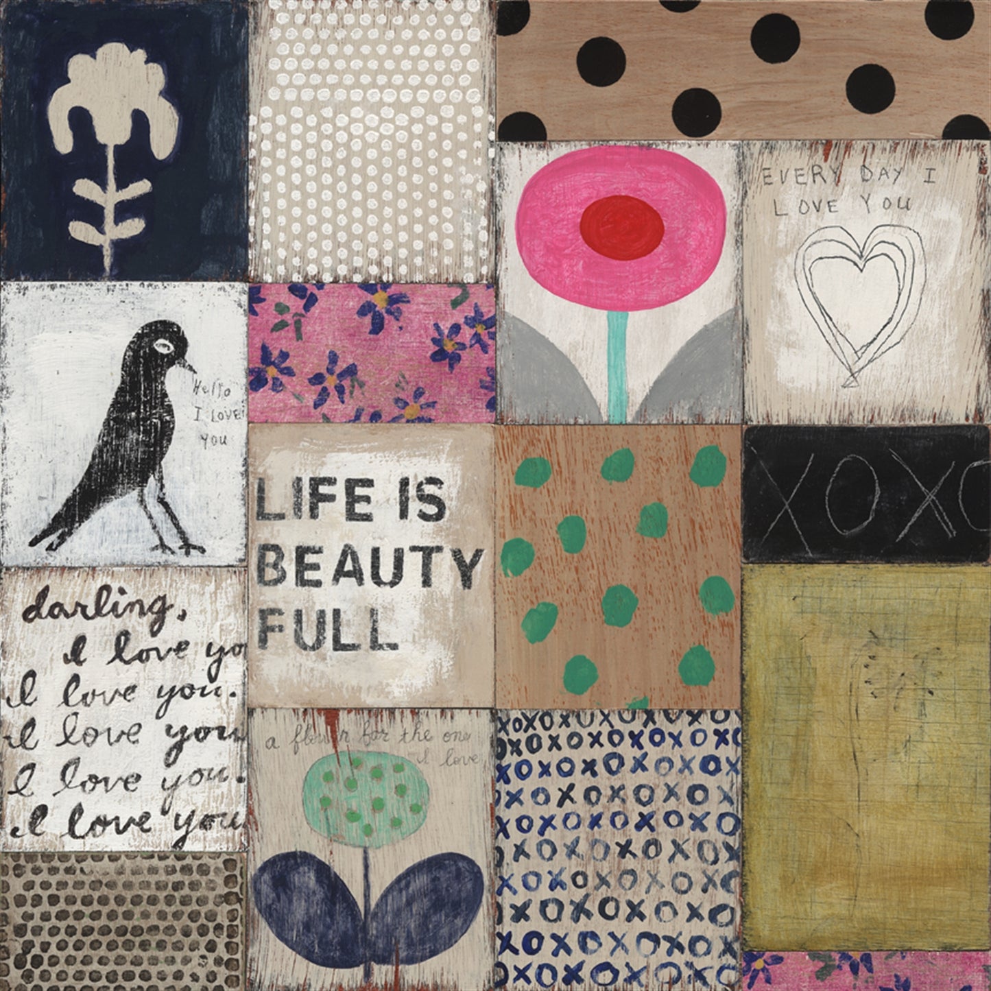 Life is Beauty Full Collage Wall Art