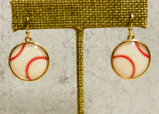 Epoxy Sports Ball Theme Earrings