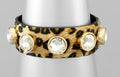 Cowhide Crystal Adjustable Bracelet