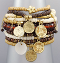 Disk & Shell Beads Bracelet