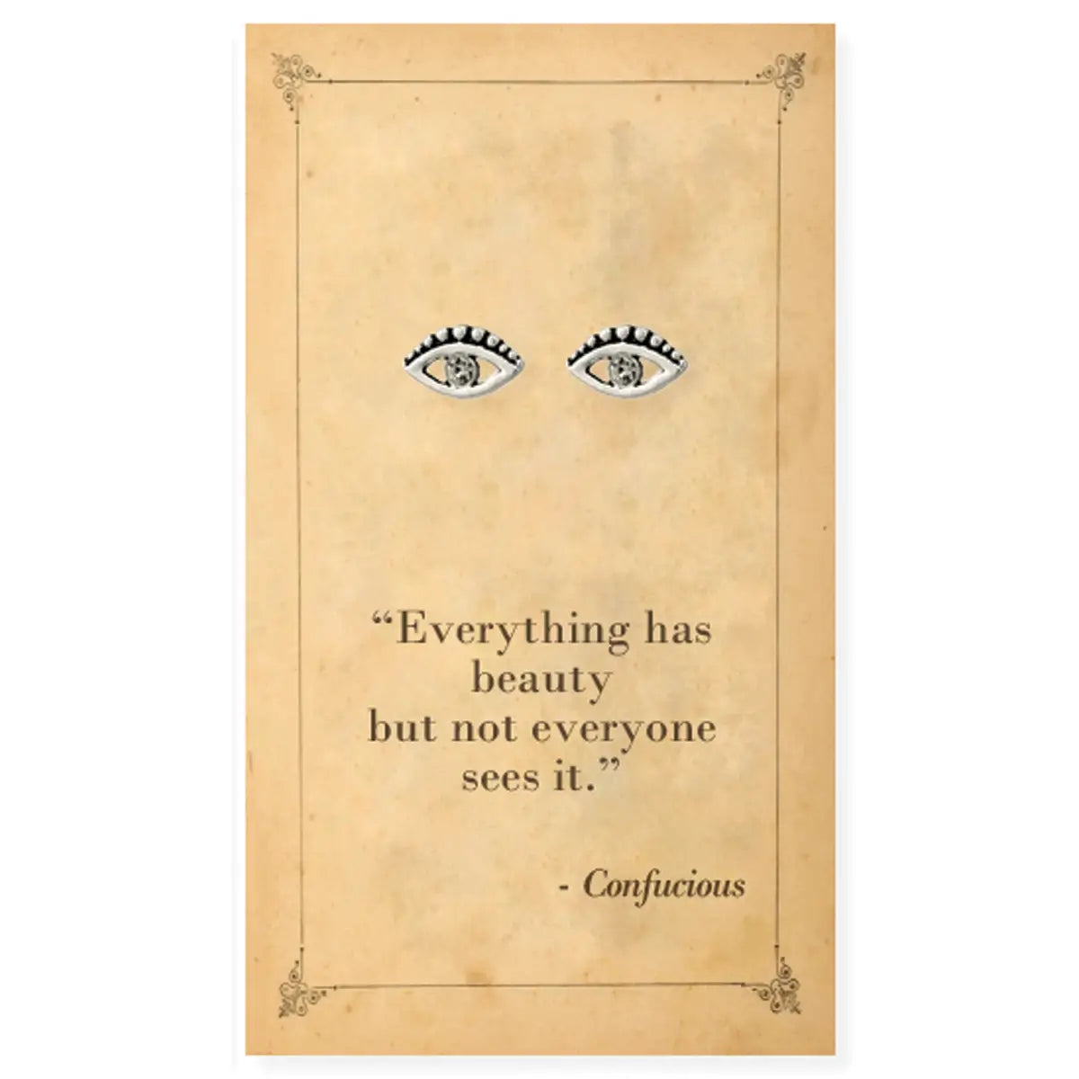Literary Quotes Eye Post Earrings