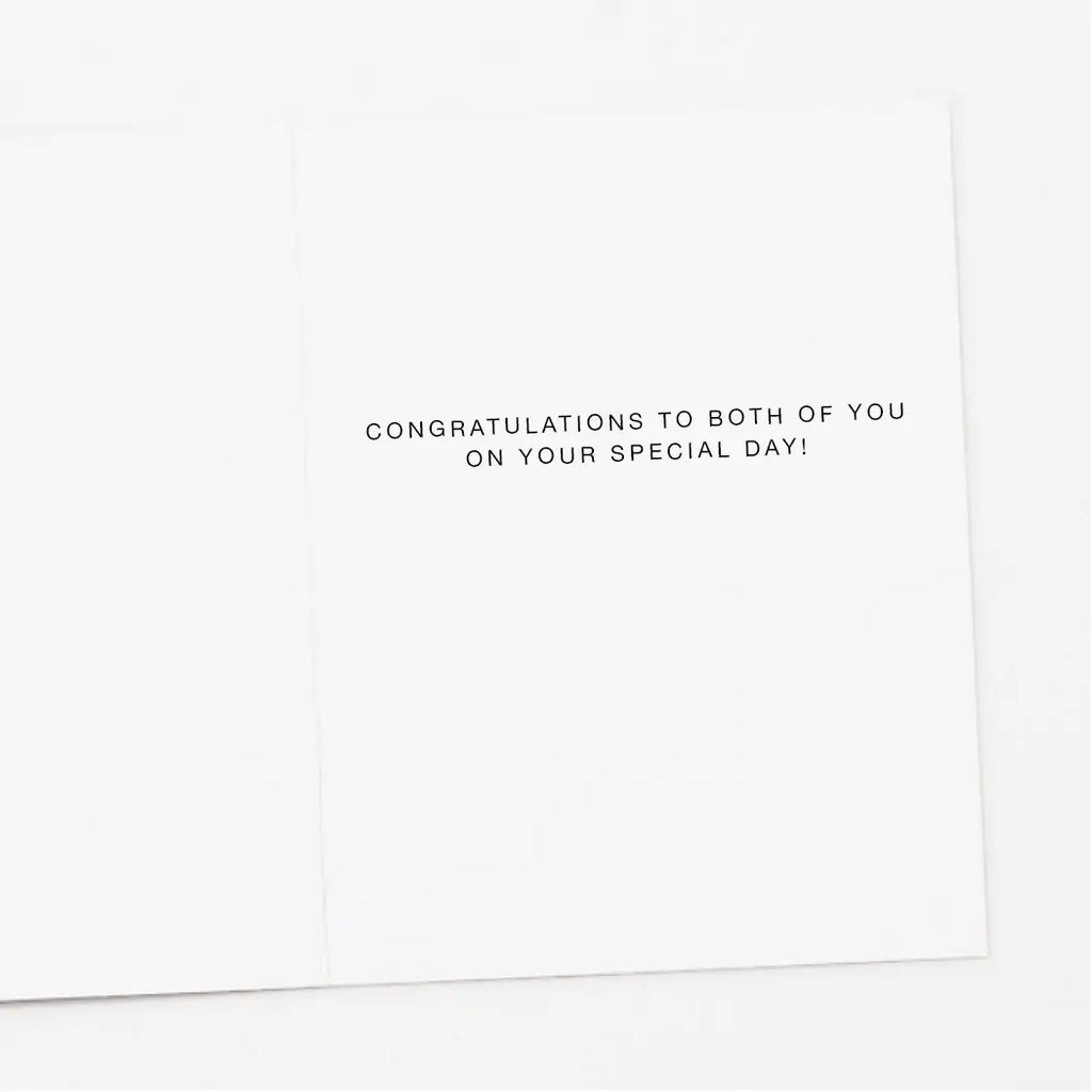 Hearts and Flowers Wedding Day Card