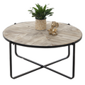Whitewashed Reclaimed Wood Star Coffee Table